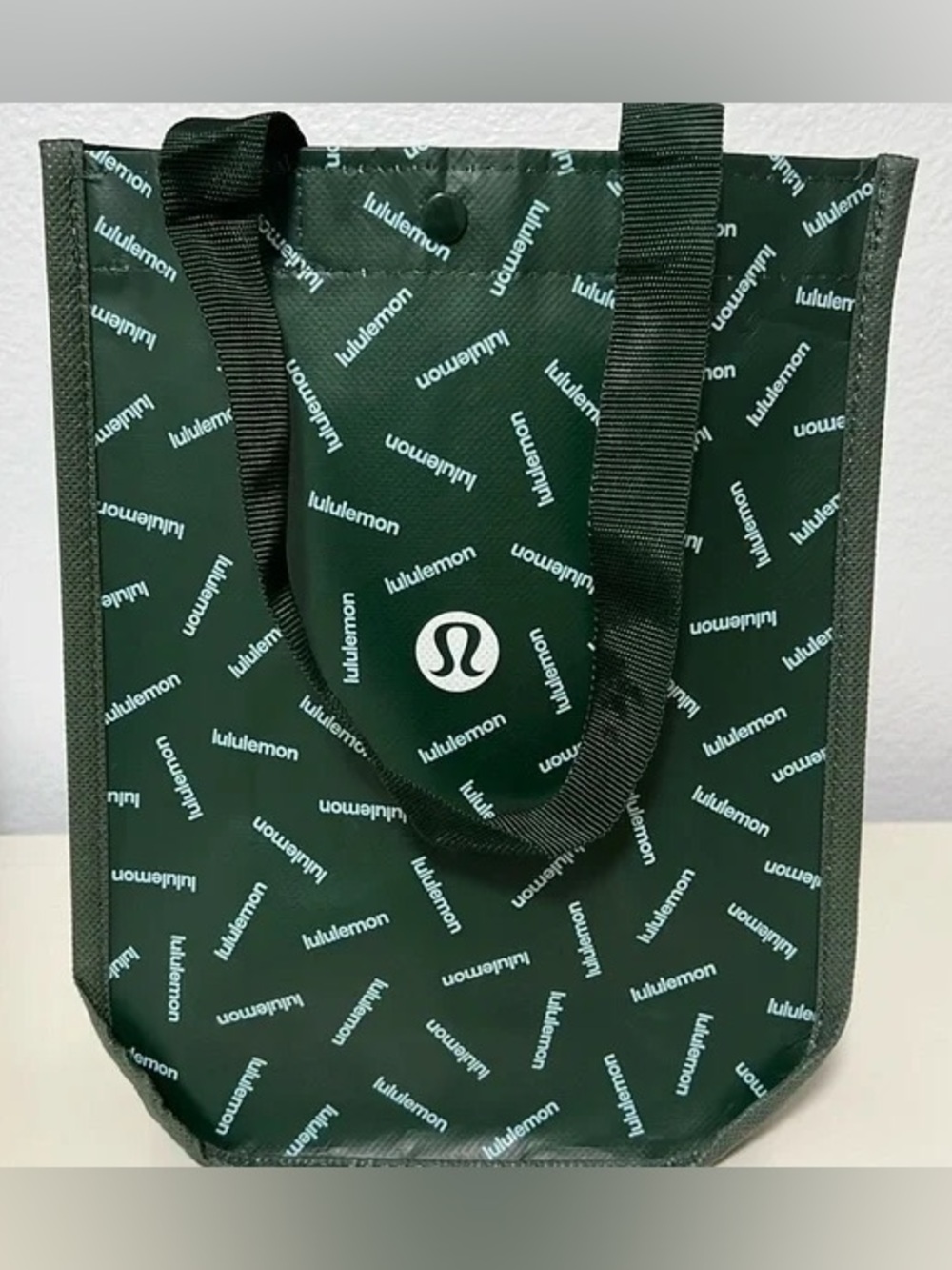 Lululemon Dark Green Small Reusable Shopping Bag